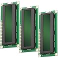 AZDelivery Compatible with HD44780 1602 16x2 Serial LCD Black Character Green Backlight Display Board 3.3V 5V compatible with Arduino and Raspberry Pi Including E-Book! (Pack of 3)