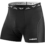 INBIKE Pantaloncini da Ciclismo Uomo Traspirante 3D Imbottitura Elastico Intimo per MTB Allenamento Fitness