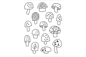 Darice 30041284 Prägeschablone, Prägefolder Pilze, Transparent, A6