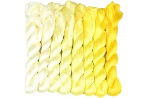 ‎MINGGUXIUYI MINGGUXIUYI Stickgarn aus 100 % natürlicher Seide, 880 m, 8 Farben (75)