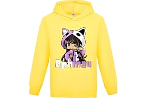YUANZLN Aphmau Girls Hoodie Sports Sweatshirt Kids Casual Clothing Cute Cartoon Printed Clothes Top