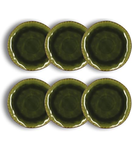 Assiette Coupe NAKURU 22,5 Cm En Grès - Couleur Gris Et Beige - Compatible Lave-vaisselle Et Micro-ondes - 8