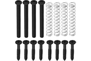 YINETTECH Set di 16 viti per pickup per chitarra, set di viti a molla per altezza pickup, viti per telaio pickup, molle per pickup, viti di montaggio per sostituire o aggiornare pickup doppi per