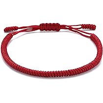 Mystic Jewels Bracciale Kabbalah Filo Rosso, Protezione Contro Il Malocchio, Portafortuna Unisex Fatto A Mano, Con Scatola Regalo