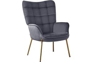 ‎YAHEETECH Yaheetech moderner Sessel Relaxsessel für Wohnzimmer, Retro Vintage Ohrensessel Lesesessel Loungesessel Stuhl Polstersessel