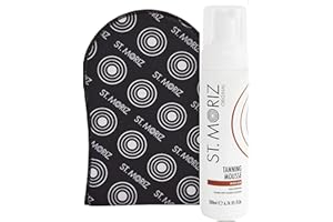 ST. MORIZ St Moriz Instant Autoabronzante Mousse medium con St Moriz concia mitt, 200ml