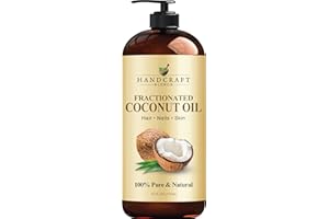 Handcraft Blends Fractionated Coconut Oil - 473 ml - 100% Pure and Natural - Premium Grade Carrier Oil - Hair and Body Oil - Massage Oil - Hexane-Free - Ayurvedic Skin Care
