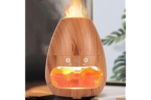 Czemo 500ml Aroma Diffuser für ätherische öle Ultraschall Luftbefeuchter Duftöl Duftlampen Aromatherapie Diffusor für Yoga Büro Schlafzimmer (Diffusor mit Salzkristallen)
