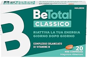 BE-TOTAL BeTotal Compresse Integratore Alimentare di Vitamina B Riattiva l’Energia, Riduce la Stanchezza, Supporta il Sistema Immunitario, Adulti, 20 Compresse​