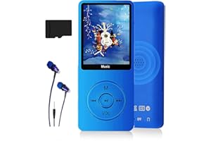 HOTECHS. MP3-Player, Musik-Player mit 16GB Micro SD Karte, Ultra Slim Musik-Player mit eingebautem Lautsprecher, Photo Viewer, Video Play, FM Radio, Voice Recorder, E-Book Reader