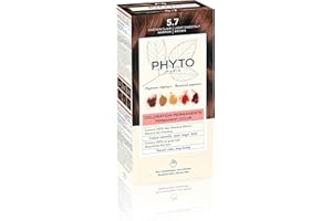 Phyto Color Kit 5.7 Castano Chiaro Tabacco Colorazione Permanente senza Ammoniaca, 100% Copertura Capelli Bianchi