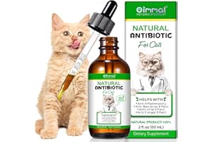 BIBONSE Natürliche Antibiotika Katzen 60ml, Katze Antibiotika für Infektionen, Katzenantibiotika unterstützt Immunsystem und Allergie Relief, Geeignet für alle Katzen - ohne künstliche Zusätze