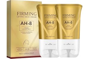 UPTVIN 2 Pieces AH-8 Firming Neck Cream, Neck Firming Cream with Double Roller Massage, Tighten and Lift Cream, Neck Creams for Tightening and Firming, Reduce Wrinkles Fine Lines (120g/ 4.23OZ)