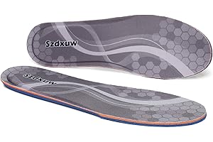 Szdxuw Semelles Mémoire de Forme Confort, Semelles de Chaussures Femme et Homme, Taille Ajustable à Découper Respirante, Légères, Offrant de Absorption des Chocs et Amortissantes, Femme Gris