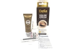 DELIA COSMETICS Tinte profesionales para cejas y pestañas profesionales, 15ml KIT Delia Negro/Marrón/Marrón Oscuro (Marrón Oscuro)