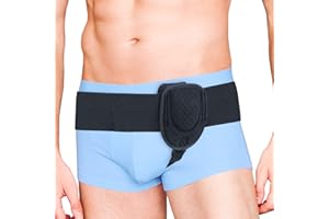 Adamson H2 Cinturón de hernia para hombre - Cinturón ajustable para hernia inguinal lateral - Ajuste universal discreto y soporte cómodo - Compresión ingle con correa de cintura ajustable