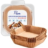 papro Airfryer Pişirme Kağıdı, Frit&ouml;z Yağlı Kağıdı, Yanmaz Kağıt XXL Uyumlu 50 Adet (Kare) (1, Kare B&uuml;y&uuml;k Boy 20x20)
