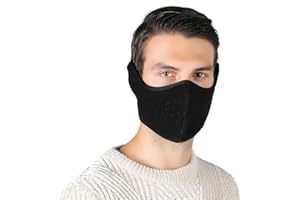 QHFlashbuy Winter Winddichte Maske,Unisex Warm Winter Kalt Beweis Maske Winddicht Ski Gesichtsmaske für Motorrad,Winddicht,Anti-Staub,Radfahren,Skifahren(Schwarz