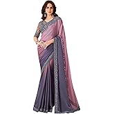 AKHILAM Women's Pure Chiffon Embellished Saree With Unstitched Blouse (SNDLWOD1301_TFH_Parent)