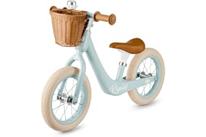 Kinderkraft Rapid 2 Bicicleta Sin Pedales Rapid, Bicicleta De Equilibrio, Partir 3 Años, Sólida, para los Niñas y Niños, Segura, Ajustable, Solo 3.7 kg, Retro