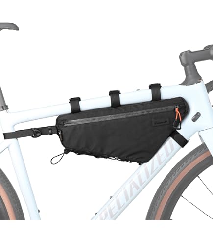 Borsa Da Telaio Per Bici - Black, Materiale Riciclato, Impermeabile, Regolabile, S/M - Foto 4
