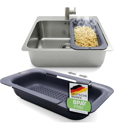 GROHE Multifunctioneel - zeef (roestvrij staal, 450 x 150 x 100 mm, vaatwasmachinebestendig, corrosievrij), roestvrij staal, 40852SD0