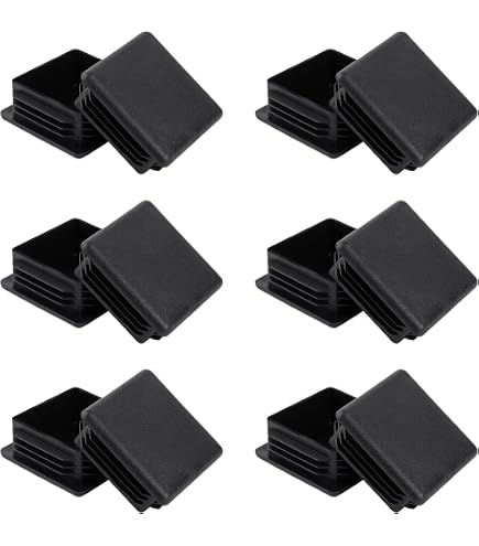 4 Stuks Vierkante Buisstoppen 30x30 Mm Zwart - Kunststof Eindkappen Voor Buizen