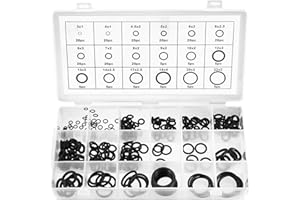 MEIHONGJIAYE 225 sztuk gumowych o-ringów NBR - kompletny zestaw uszczelek (18 rozmiarów Ø 3-22 mm) - do hydrauliki, mechaniki i zakładów przemysłowych - odporny na wodę, olej i ekstremalne temperatury