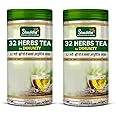 Shuddhi 32 Herbs Tea | Herbal Tea With Elaichi, Brahmi, Tulsi, Giloy, Laung, Gulab, Dalchini, Shank Pushpi tea for Body Detox and Wellness | Natural Detox Kahwa, 500gm