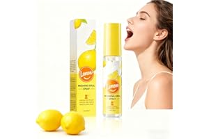 GERUICEE Mundspray Gegen Mundgeruch Mit Zitronengeschmack, Natürliche Atemerfrischung Für Frischen Atem Unterwegs, Sanfte Mundpflege Mit Langanhaltender Wirkung, Tragbares Erfrischungsspray, 20ML