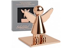 MIJOMA Magnetischer Schutzengel Zettelhalter: Ihr Begleiter fürs Auto-Cockpit, Ideal für Notizen, Parkscheine, 3 cm (Roségold)