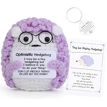Positive Häkel-Sonnenpuppe Mit Energiekarte - Pocket Hug Als Mutmacher-Geschenk Für Frauen, Männer, Kinder, Gegen Stress