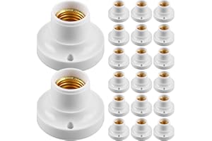 Lot de 20 douilles universelles E27 : WIYETY E27 LED Douille de lampe avec filetage pour couloirs, escaliers, balcons, armoires, caves