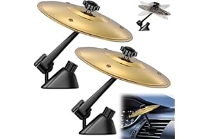 TAECHALINGO 2 Stück Car Crash Becken,Auto-Trommel-Lüftungsschlitz,Auto Vehicles Inneneinrichtung,Eisen-Auto-Entlüftungsdekoration,Autounfall Schlagzeug Musikinstrumente Ornamente,Für Alle Arten Von Fahrzeugen