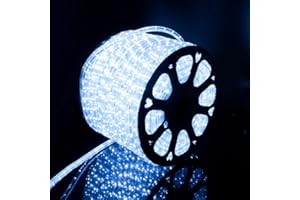 kefflum Tuyau de lumière LED, tuyau à LED, barre lumineuse à chaîne légère 36LEDs / M tuyau pour intérieur et extérieur IP65 50M blanc froid