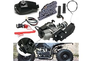 CHIMHOON 49CC Zweitaktmotor Einzylinder Komplettmotoren Motor Kit Für Pocket Bike Mini Dirt Bike T8F Kette 40 Stundenmeilen