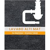 BEYLİNİ Lavabo Altı Matı Sıvı Ge&ccedil;irmez Kaymaz Taban Evye Dolap Paspası 60x76 cm