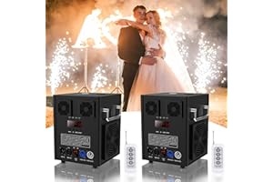 PROPULSION LIFE Pyrotechnikmaschinen, 2pcs 530W DMX Bühneneffekt Funke Feuerwerk Maschine mit Fernbedienung, 3-16.5FT Cold Spark Spezialeffekt Maschine ist geeignet für DJ, Hochzeit, Halloween, Weihnachten, Party