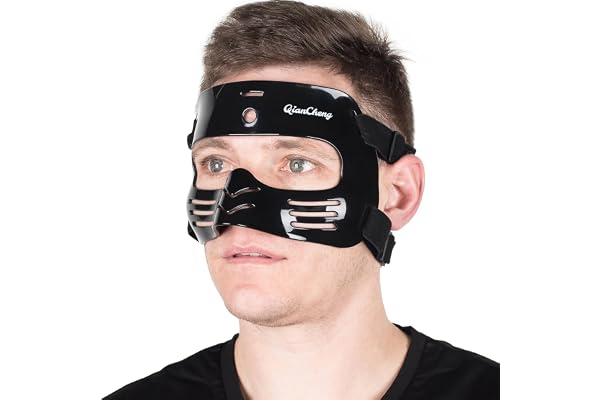 QianCheng Masque de Protection pour Le Visage L2 Noir avec Rembourrage en Silicone