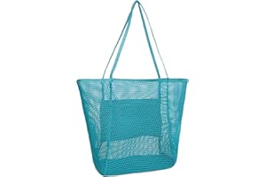 WOODLAND LEATHERS Woodland Holiday Essentials Beach Bags for Women, Extra Large Mesh Tote Bag with Pocket, Foldable & Waterproof, Ideal for Pool, Gym, Grocery Shopping & Travel, Summer Shoulder bags for women