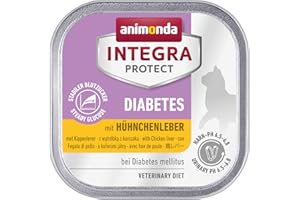 ANIMONDA INTEGRA PROTECT Integra Protect Diabetes d’animonda pour chat, nourriture de régime pour chat, nourriture humide en cas de diabète, au foie de poulet, 16 x 100 g