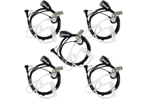 Retevis EAM101 Walkie Talkie Auriculars 1 Pin 2,5mm Pinganillo Compatible con Retevis RT45 Motorola T82 T82 Extreme T62 T92 H2O T60 T61 T62 T80 Extreme T80ex T81 Hunter Walkie Talkies(5 Pcs)