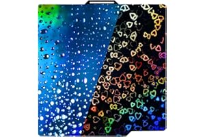 IdeaFormer Smooth Sweetheart+Waterdrop PEH Druckplatte für Bambulab X1/X1C/X1E/P1P/P1S/A1, Doppelseitige PEH Federstahl Platte 257x257mm für Bambu Lab 3D Drucker Plattformen