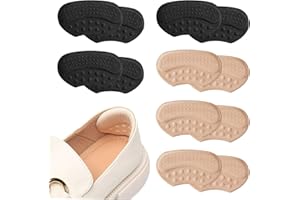 KEYRI 6 Paires Protege Talon Éponge Coussinet Chaussure, Antidérapants Auto Adhésif Semelles, Disponible Pour Hommes et Femmes (3 Beige + 3 Noir)