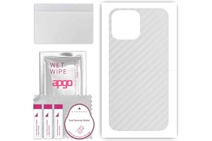 apgo Protecteur Skin, Autocollant, Peau, Film en Vinyle structuré pour l'arrière au modèle Apple iPhone 13 Pro Max avec Motif Carbone Transparent
