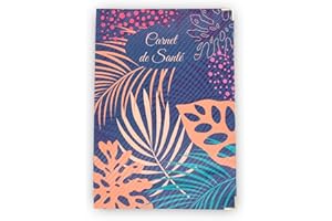 Nemau - Protège Carnet de Santé en Gomme Expansée Texturée – Fabriqué en France - Étui Carnet Bébé Enfant Fille ou Garçon Adulte - Idée Cadeau Naissance - Modèle Tropical Bleu