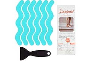 Secopad Adesivi antiscivolo, 24 pezzi, strisce di sicurezza per vasca da bagno, doccia, scale (Blu)