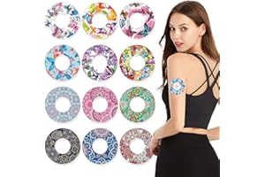 KIRZAX 12 Pièces Cache-capteurs,Patch Adhésif Imperméables Patch pour Moniteur de Glycémie Autocollants pour Capteurs Surpatch CGM Compatible avec Libre