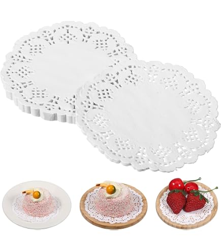 Tortenspitzen rund 10 cm 250 Stück weiss