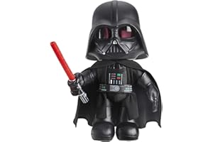 Star Wars - Darth Vader Peluche con manipolatore vocale, con luci e Funzione Cambia Voce, Spada Laser Che Si Illumina, da Collezione, Giocattolo e Regalo per Bambini 3+ Anni, HJW21